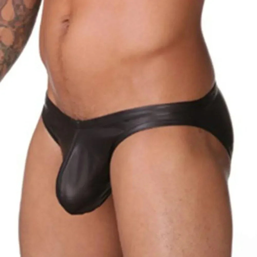 Low Rise Vegan Leather Brief