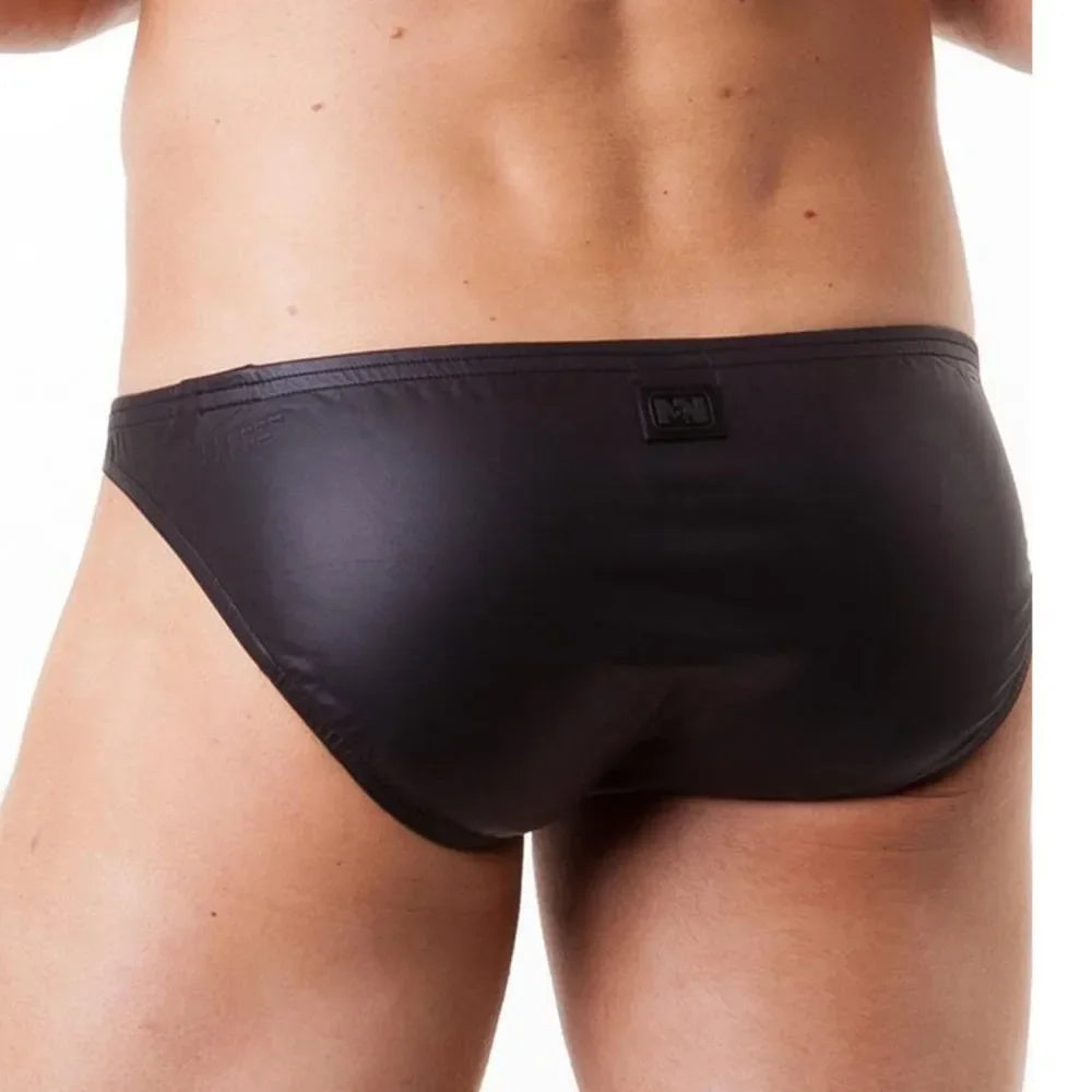 Low Rise Vegan Leather Brief