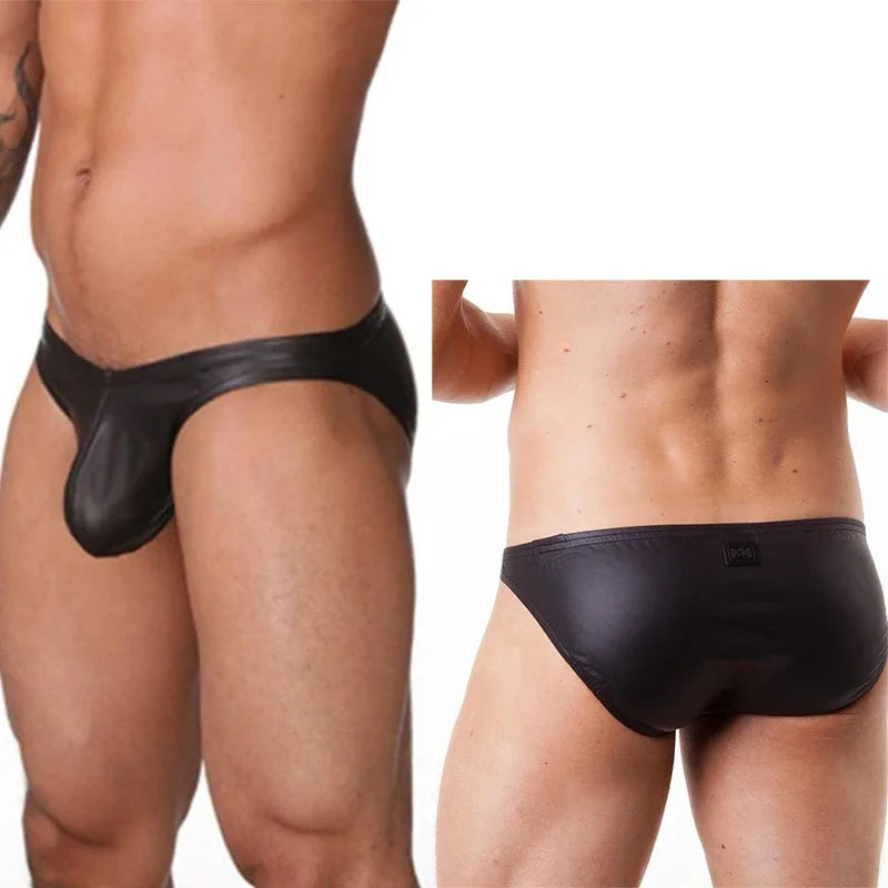 Low Rise Vegan Leather Brief